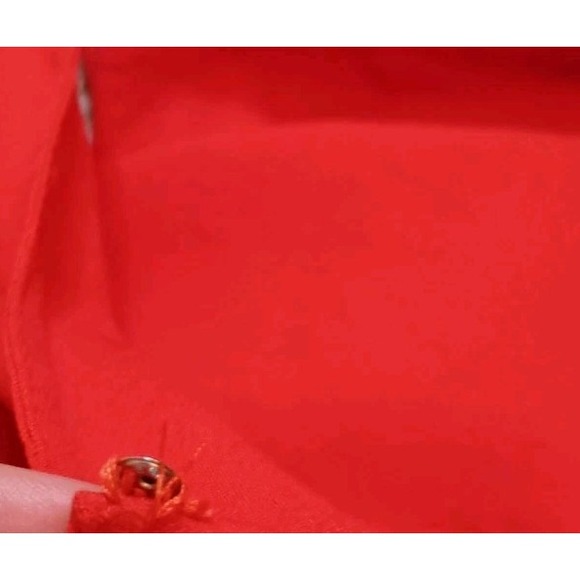 Umgee Red Scallop Wrap Romper Bell Sleeve‎ Elastic Waist Boho Chic Size Small - Picture 10 of 15